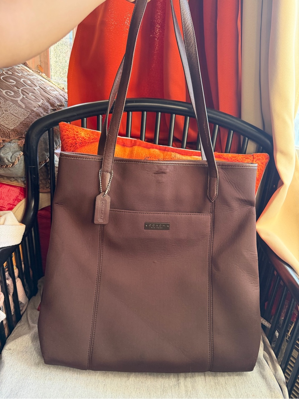 Coach Brown Leather Shoulder Tote Bag